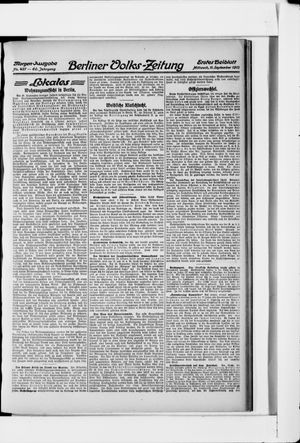 Berliner Volkszeitung vom 11.09.1912