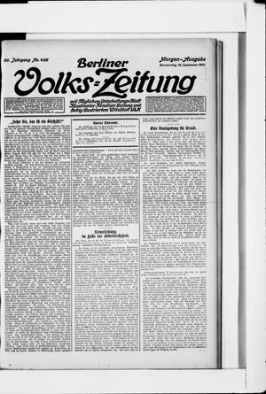 Berliner Volkszeitung vom 12.09.1912