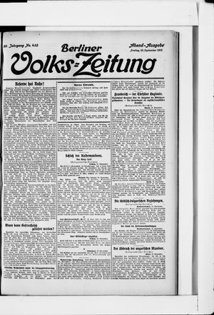 Berliner Volkszeitung vom 13.09.1912