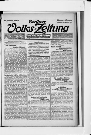 Berliner Volkszeitung vom 14.09.1912