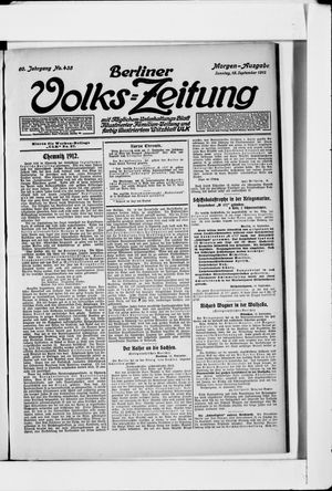 Berliner Volkszeitung vom 15.09.1912