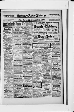 Berliner Volkszeitung vom 15.09.1912