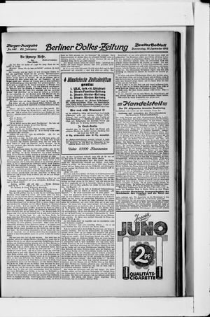 Berliner Volkszeitung vom 19.09.1912
