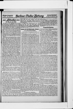 Berliner Volkszeitung vom 20.09.1912