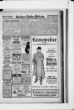 Berliner Volkszeitung vom 20.09.1912