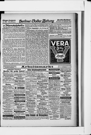 Berliner Volkszeitung vom 21.09.1912