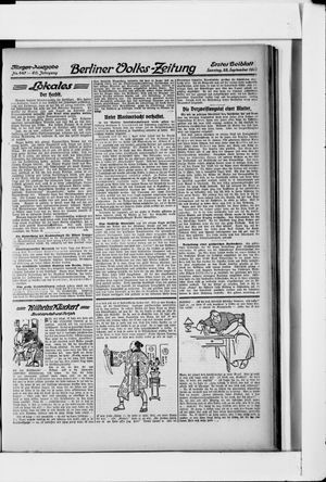 Berliner Volkszeitung vom 22.09.1912