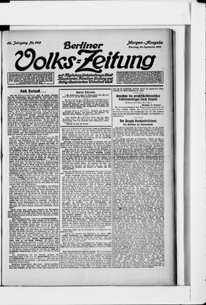 Berliner Volkszeitung vom 24.09.1912