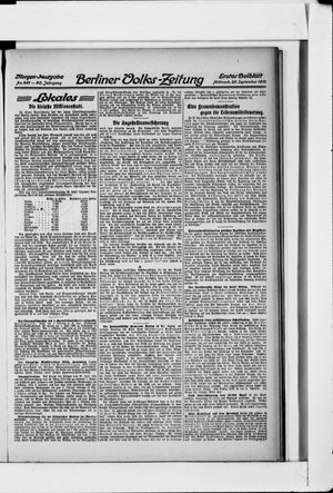 Berliner Volkszeitung on Sep 25, 1912