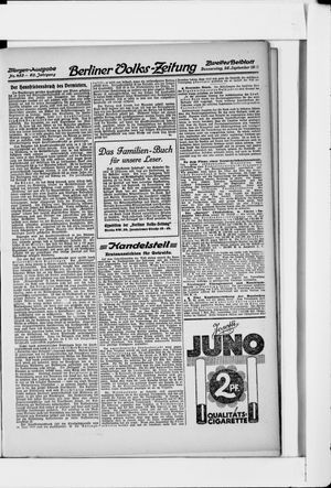 Berliner Volkszeitung vom 26.09.1912