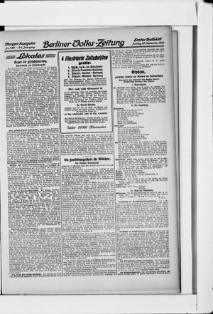 Berliner Volkszeitung vom 27.09.1912