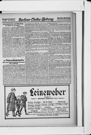 Berliner Volkszeitung vom 27.09.1912