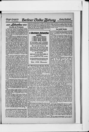 Berliner Volkszeitung on Sep 28, 1912