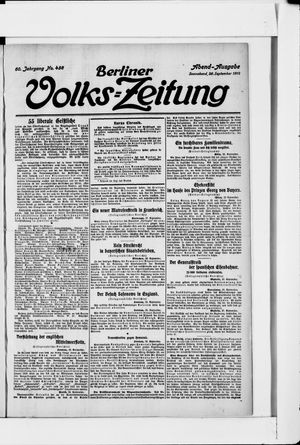 Berliner Volkszeitung vom 28.09.1912