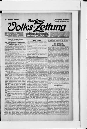 Berliner Volkszeitung vom 29.09.1912