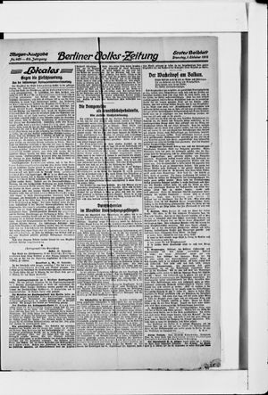 Berliner Volkszeitung vom 01.10.1912