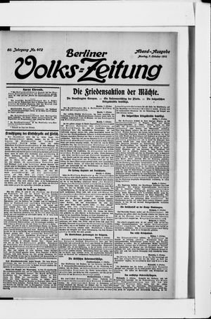 Berliner Volkszeitung vom 07.10.1912