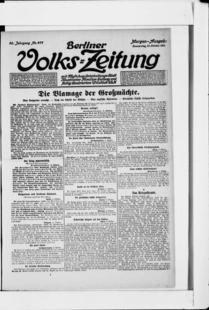 Berliner Volkszeitung vom 10.10.1912