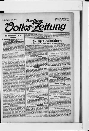 Berliner Volkszeitung vom 10.10.1912