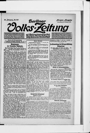 Berliner Volkszeitung on Oct 12, 1912