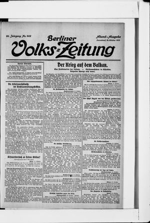 Berliner Volkszeitung vom 12.10.1912