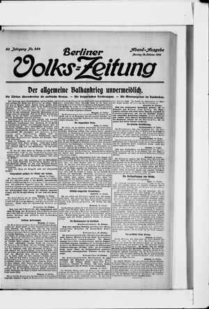 Berliner Volkszeitung vom 14.10.1912