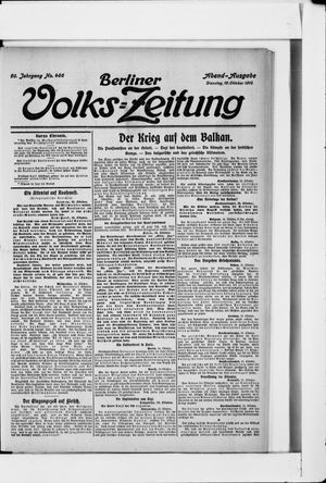 Berliner Volkszeitung vom 15.10.1912