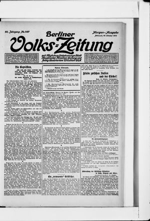 Berliner Volkszeitung vom 16.10.1912