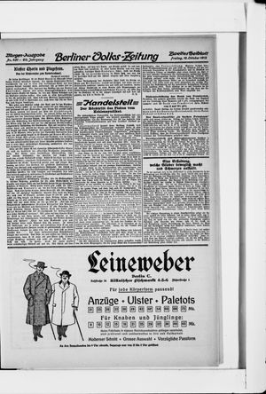 Berliner Volkszeitung vom 18.10.1912