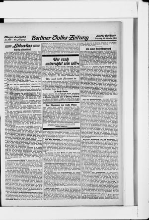 Berliner Volkszeitung vom 22.10.1912
