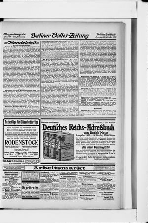 Berliner Volkszeitung vom 27.10.1912