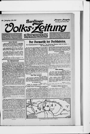 Berliner Volkszeitung vom 29.10.1912