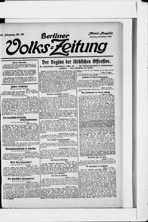 Berliner Volkszeitung vom 29.10.1912