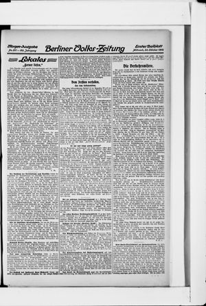 Berliner Volkszeitung vom 30.10.1912