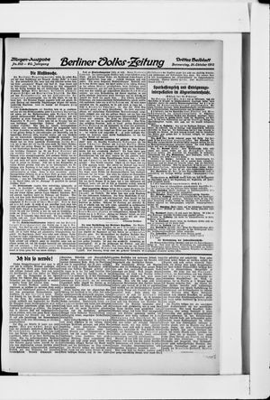 Berliner Volkszeitung vom 31.10.1912