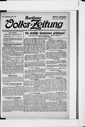 Berliner Volkszeitung vom 31.10.1912