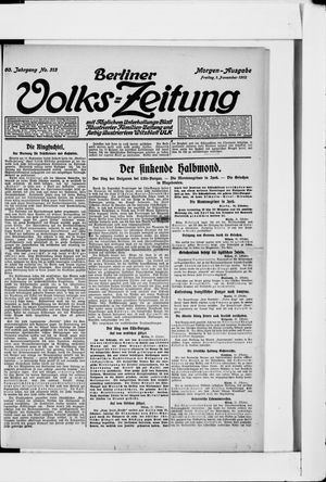 Berliner Volkszeitung vom 01.11.1912