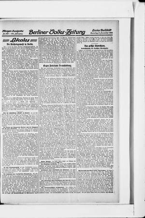 Berliner Volkszeitung vom 05.11.1912