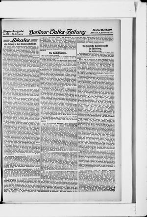 Berliner Volkszeitung vom 06.11.1912