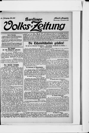 Berliner Volkszeitung vom 07.11.1912