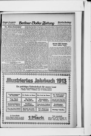 Berliner Volkszeitung vom 08.11.1912