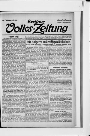 Berliner Volkszeitung vom 08.11.1912