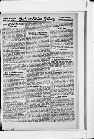 Berliner Volkszeitung vom 09.11.1912