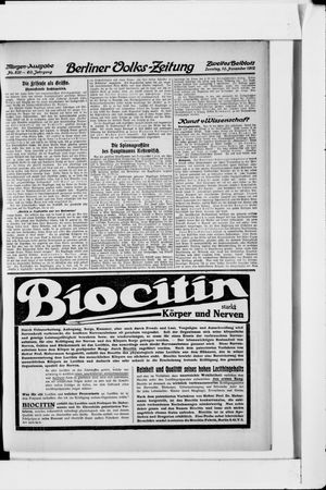 Berliner Volkszeitung vom 10.11.1912