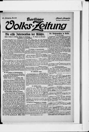 Berliner Volkszeitung vom 11.11.1912