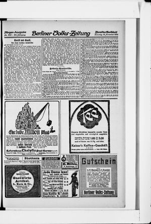 Berliner Volkszeitung vom 12.11.1912