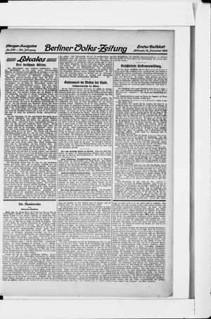 Berliner Volkszeitung vom 13.11.1912