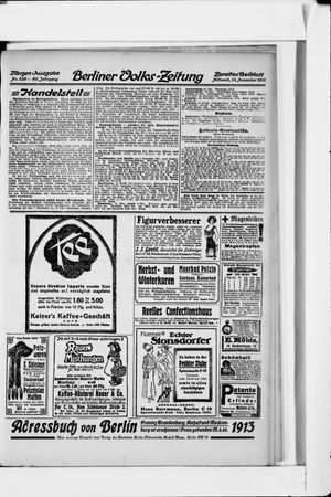Berliner Volkszeitung vom 13.11.1912