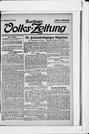 Berliner Volkszeitung vom 16.11.1912