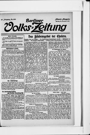 Berliner Volkszeitung vom 18.11.1912